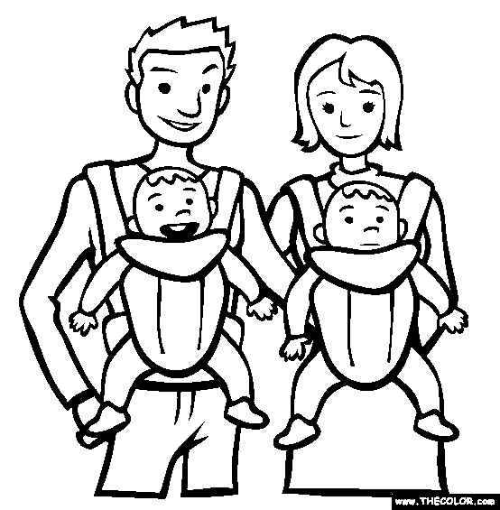 Twins Coloring Page