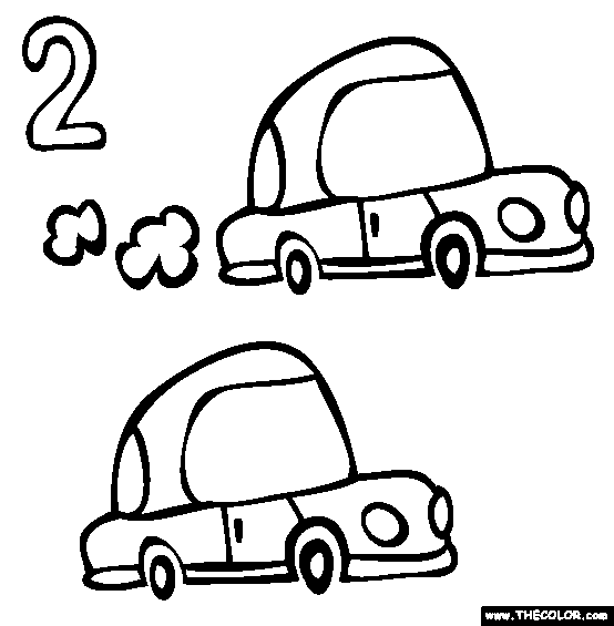 Two (Cars) Coloring Page