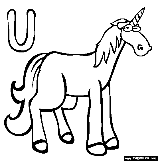 U Coloring Page