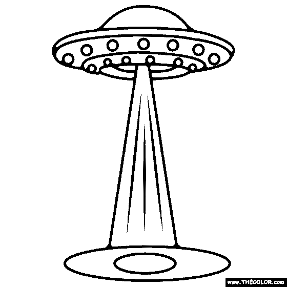 UFO Coloring Page