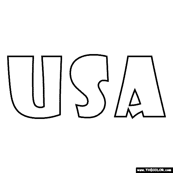 USA Coloring Page
