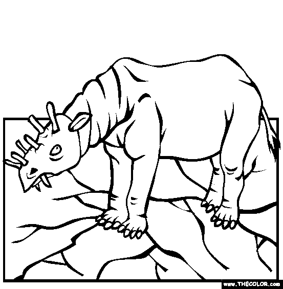 Uintatherium Coloring Page