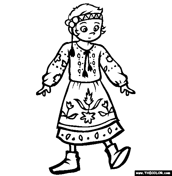 Ukraine Coloring Page