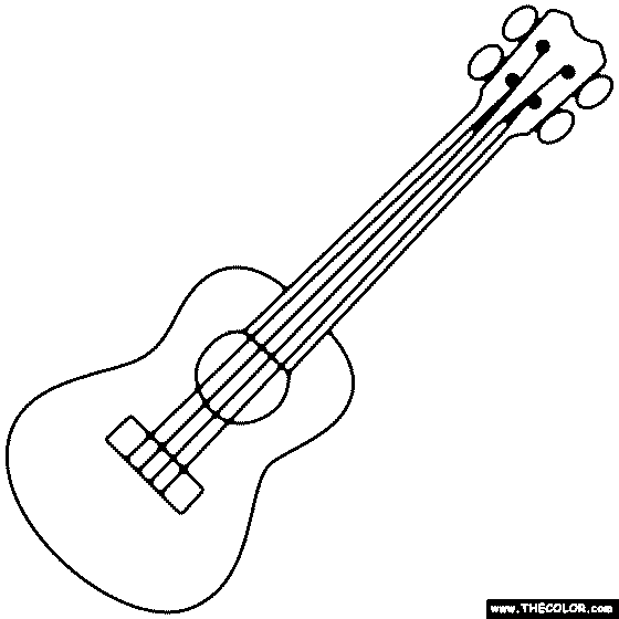 Ukulele Coloring Page