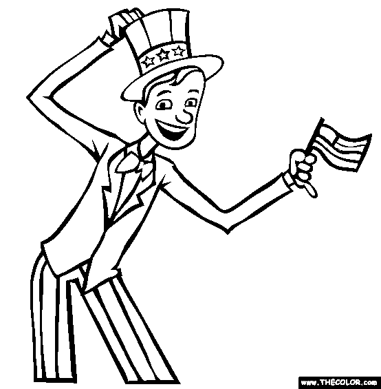 Uncle Sam Coloring Page