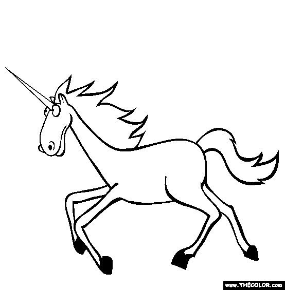 Unicorn Pictures To Color Free