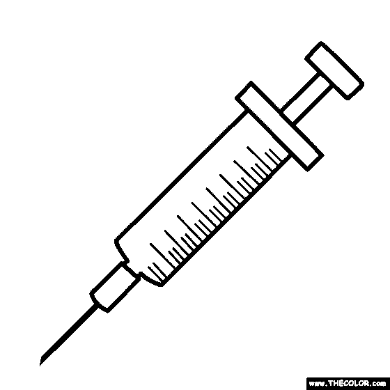 syringe coloring page