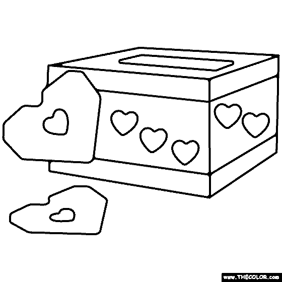 Valentines Mailbox Coloring Page