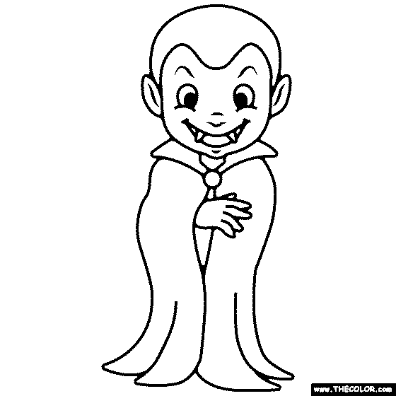 Vampire Coloring Page