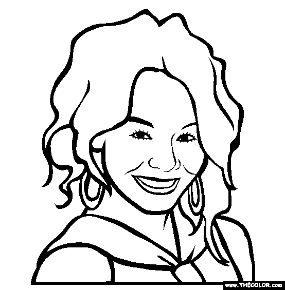 Vanessa Hudgens Online Coloring Page 