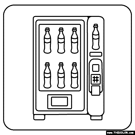 Vending Machine Coloring Page