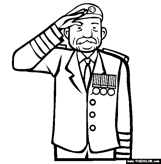 Veterans Coloring Page