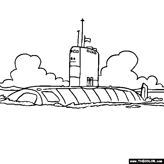 Victoria Class Submarine Coloring Page