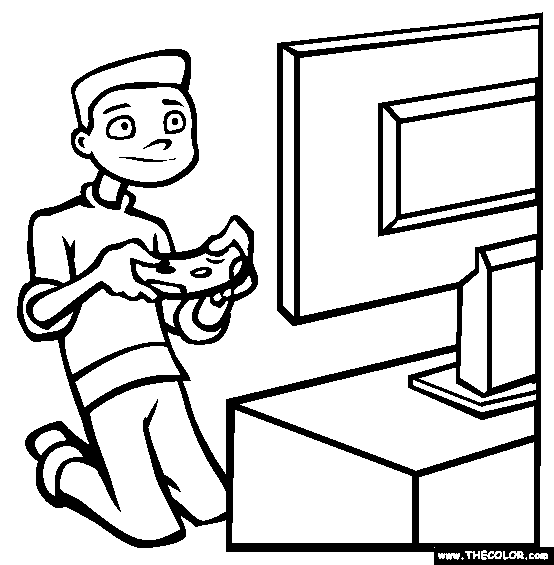 Video Games Coloring Page