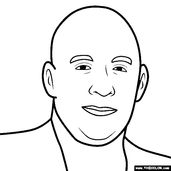 Vin Diesel Coloring Page