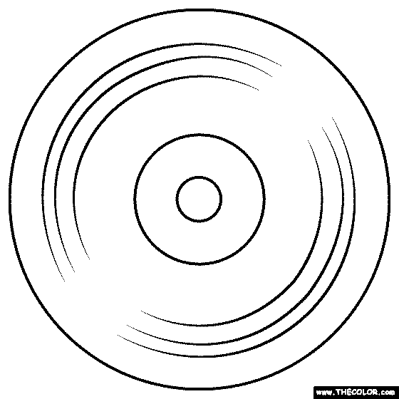 Vinyl Record Coloring Page