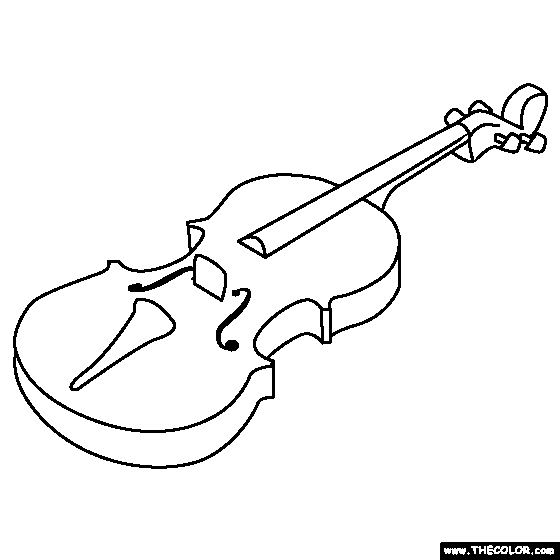 Violin Coloring Page