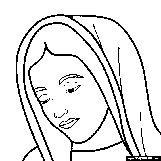 Virgen de Guadalupe Coloring Page