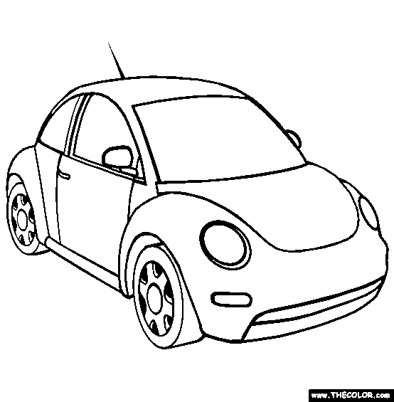 Volkswagen Beetle Coloring Page