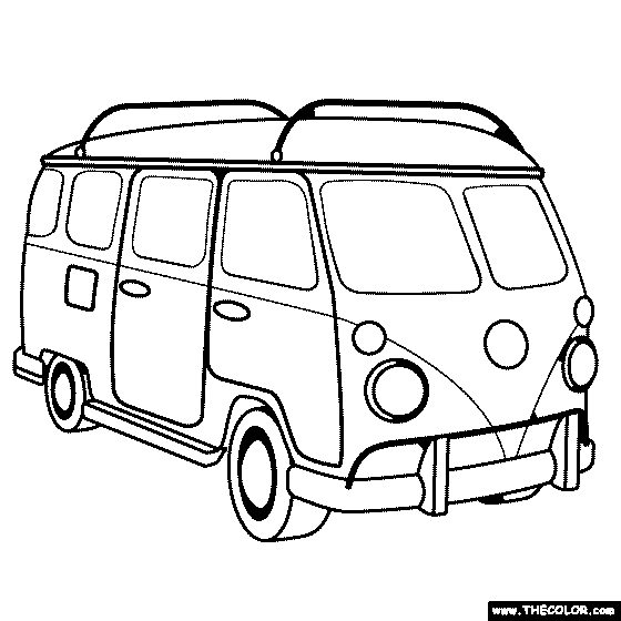 1963 Volkswagen Bus Coloring Page
