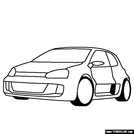 Volkswagen Golf W12 650 online coloring page