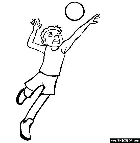 Volleyball Coloring Page