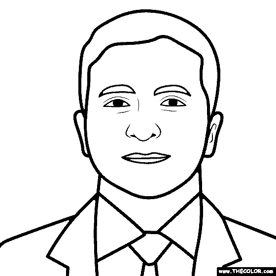 Volodymyr Zelensky Coloring Page