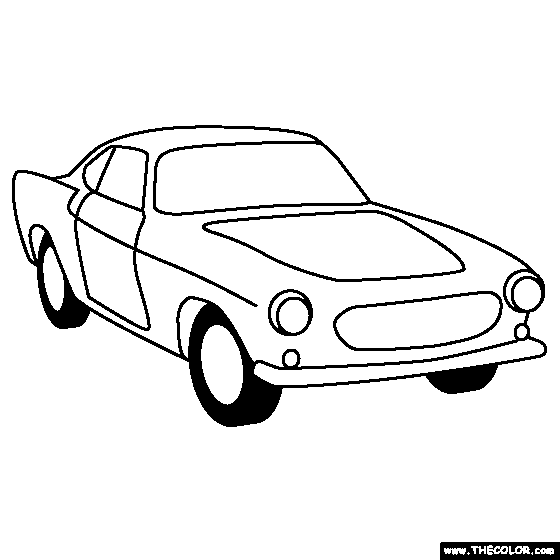Volvo P1800 1961 Coloring Page