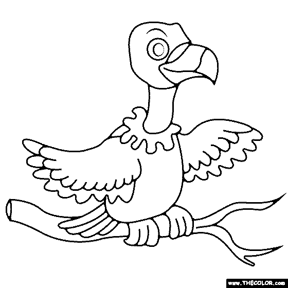 Vulture Coloring Page