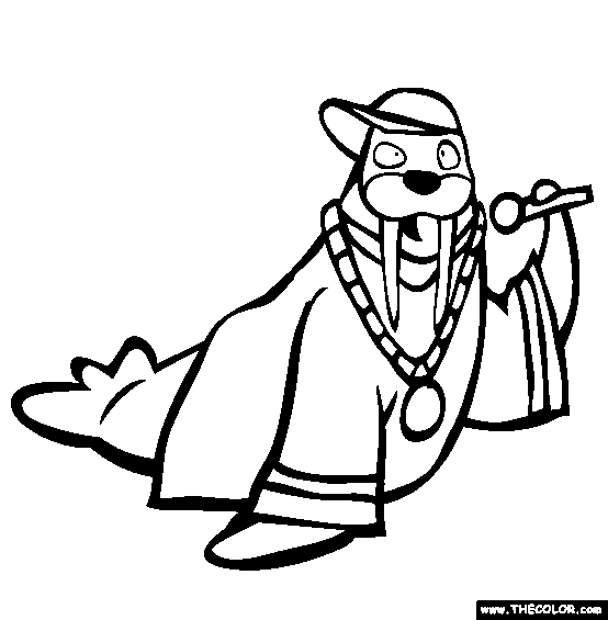 Walrus The Rapper Coloring Page