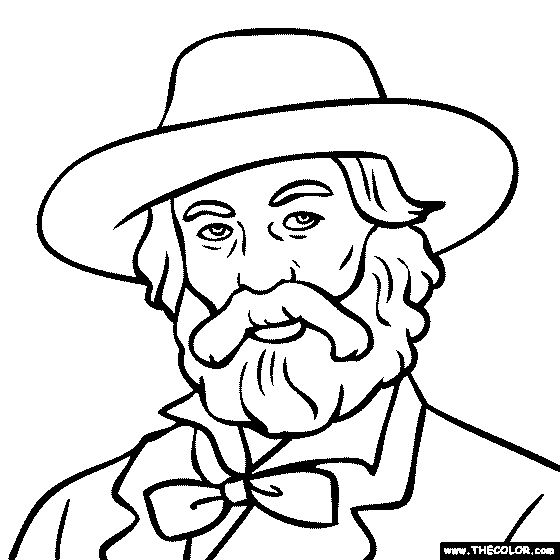 Walt Whitman Coloring Page, 