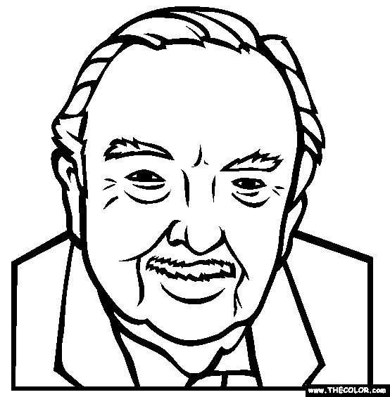 Walter Cronkite Coloring Page
