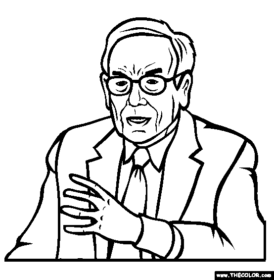Warren Buffet Coloring Page