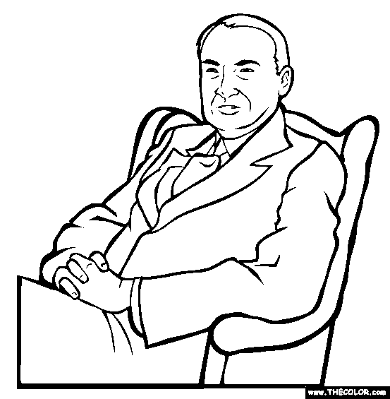 Warren G Harding Coloring Page