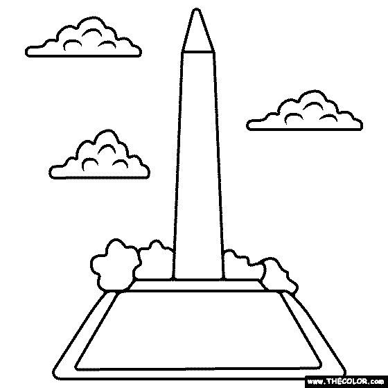 Washington Monument Coloring Page