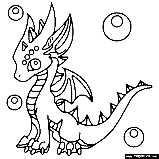 Water Dragon Coloring Page