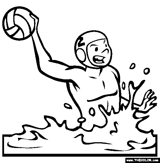 Water Polo Coloring Page