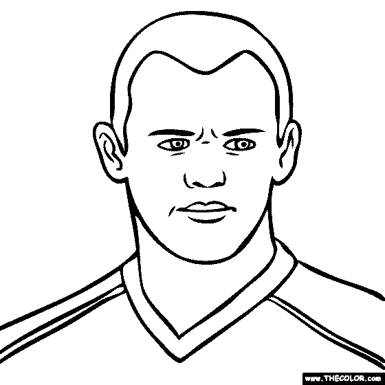 Wayne Rooney Coloring Page