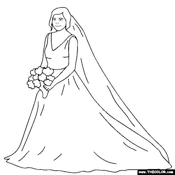 Wedding Bride Coloring Page