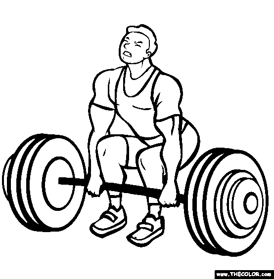 Weightlifting Coloring Page
