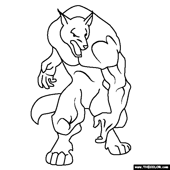 Werewolf Coloring Page