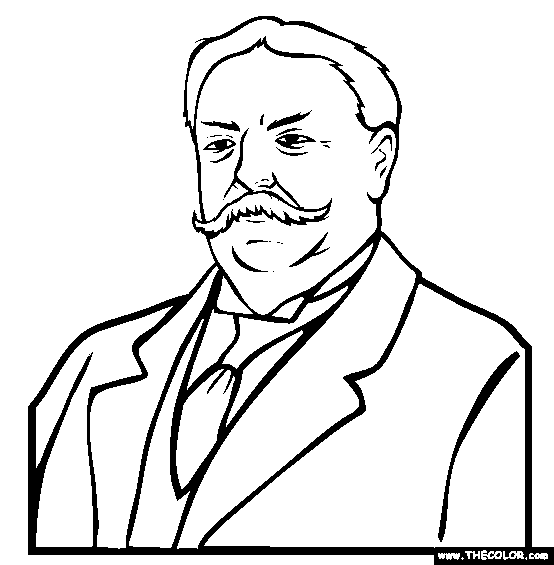 William H Taft Coloring Page