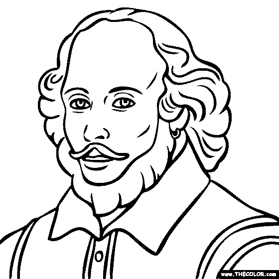 William Shakespeare Coloring Page