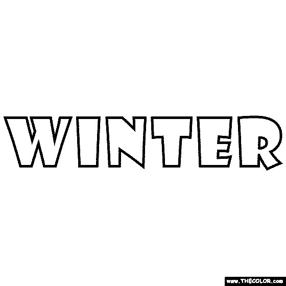 Winter Coloring Page