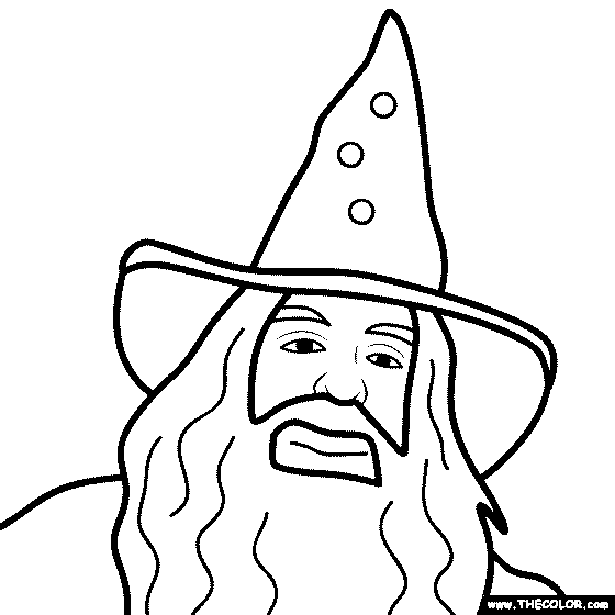 Wizard Face Coloring Page