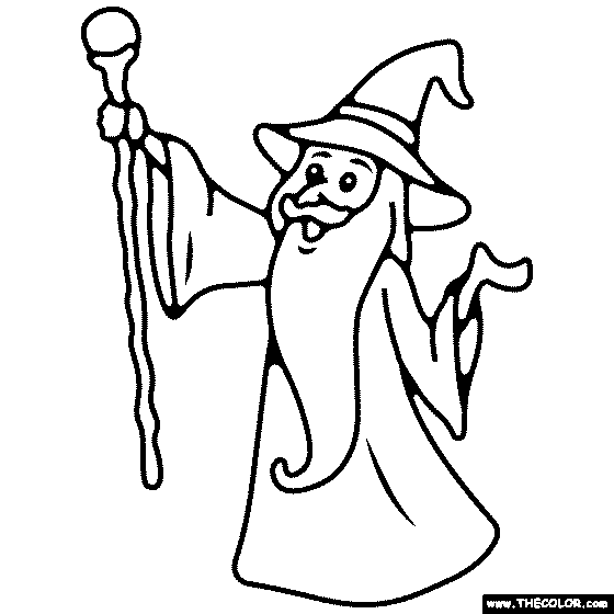 Wizard Coloring Page