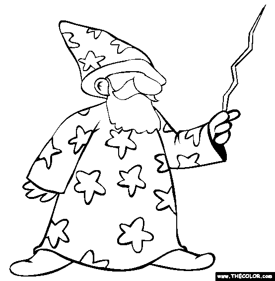 Wizard Coloring Page