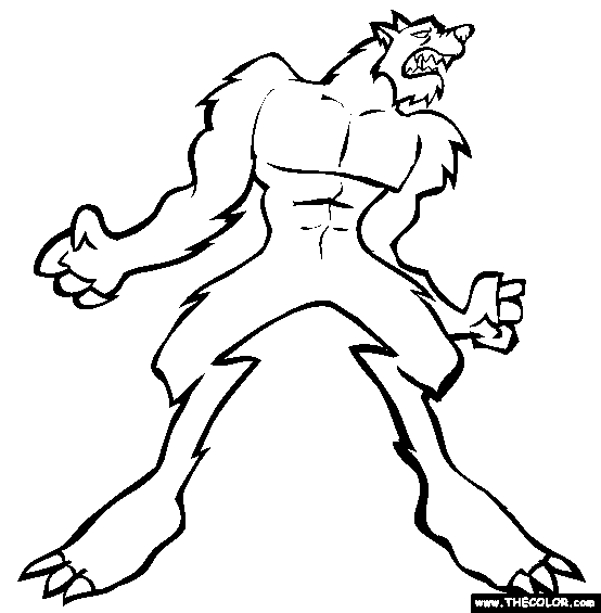 Wolfman Coloring Page