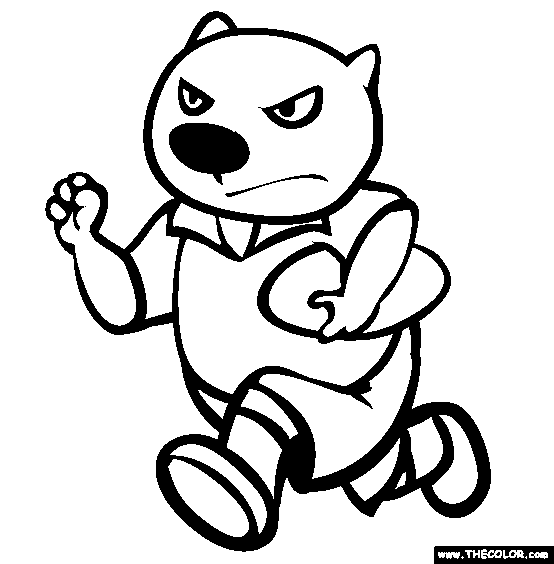 Wombat Rugby Coloring Page