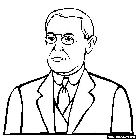 Woodrow Wilson Coloring Page